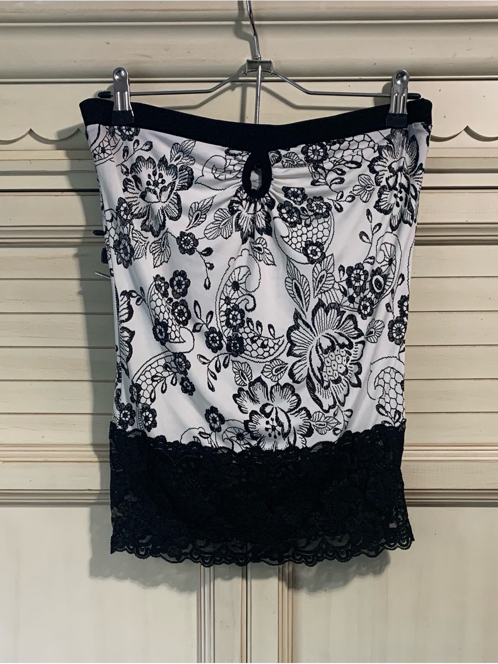 Vintage Wet Seal Tube Top Floral With Lace Trim Women’s Size Medium